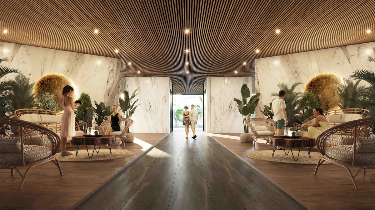 Image of Lobby at View Towers, featuring Luxury Lobby, Modern Interior Design.