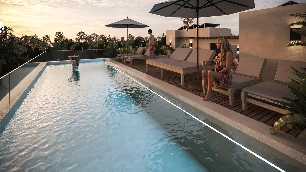 Image of Swimming Pool at Nativo, featuring Rooftop Pool, Sunset View.