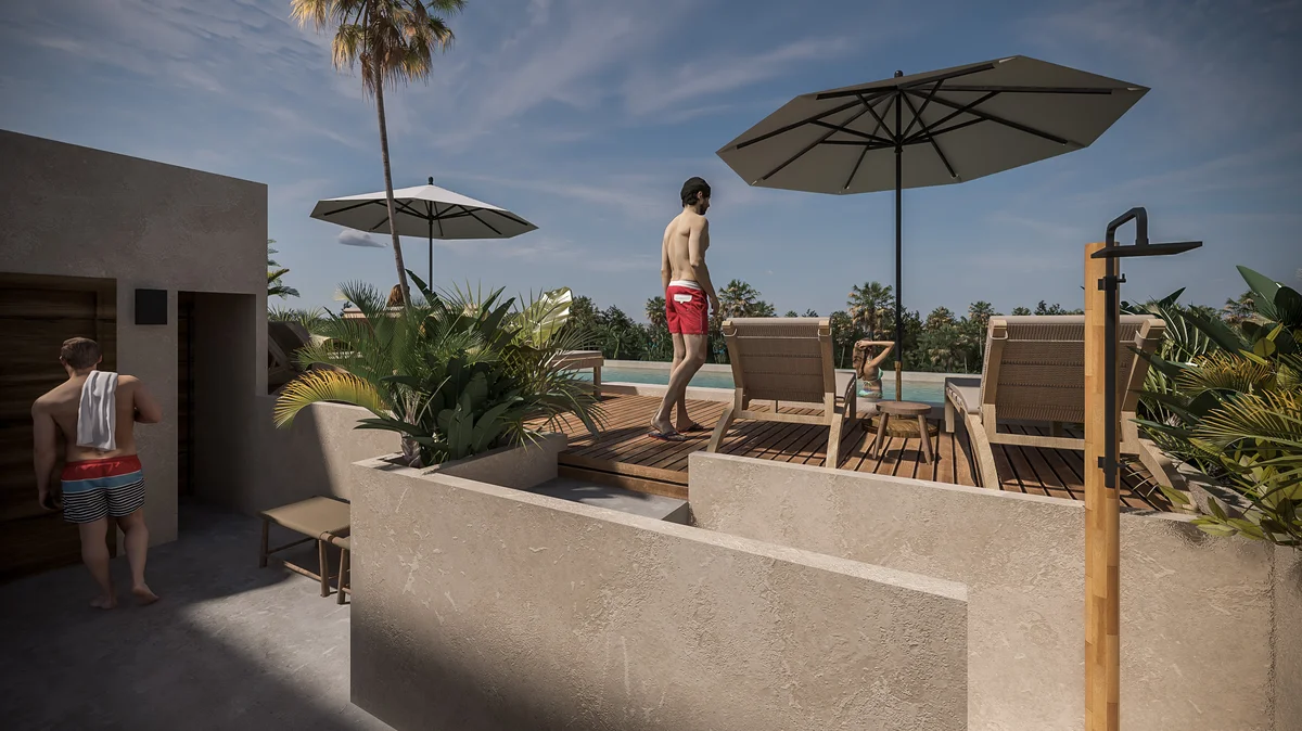 Image of Swimming Pool at Nativo, featuring Rooftop Pool, Luxury Sundeck.