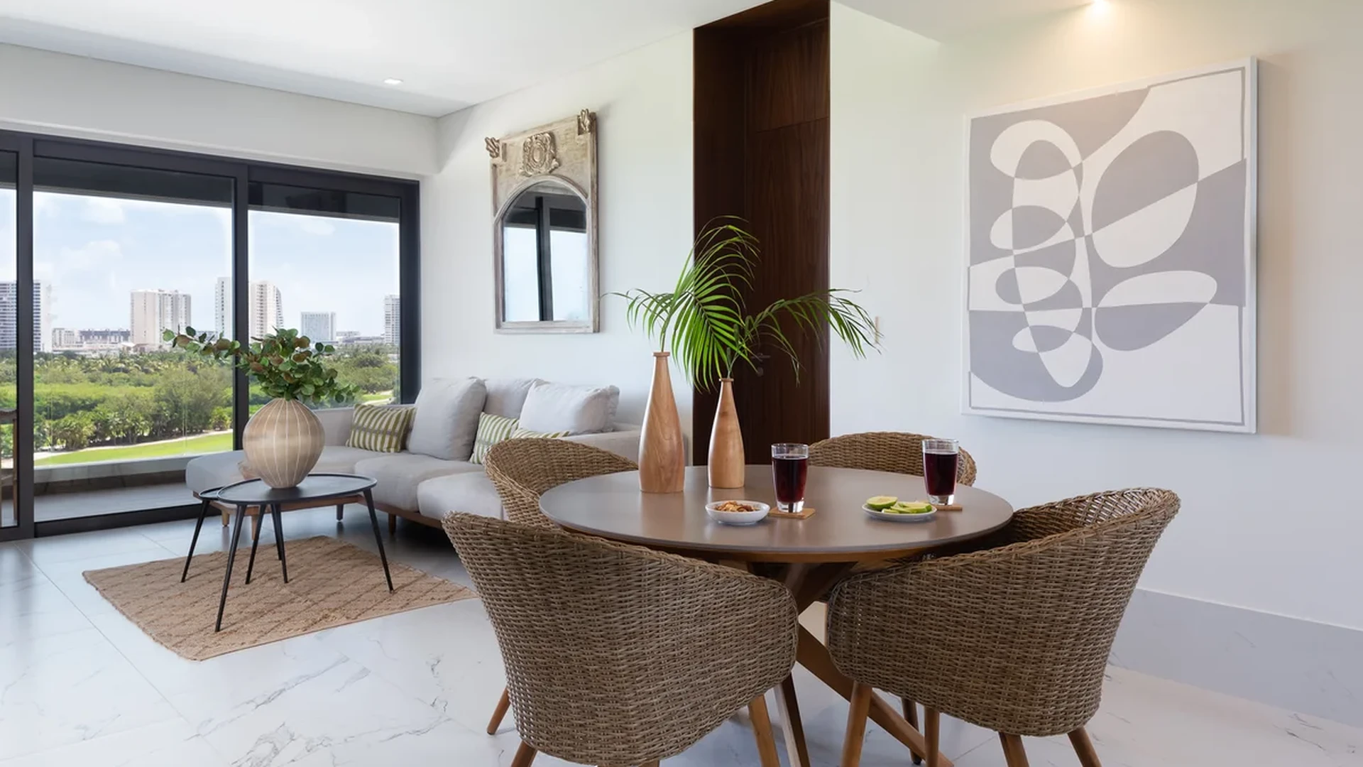 View of Open Concept Living at Woha, showcasing Dining Area, Living Room.