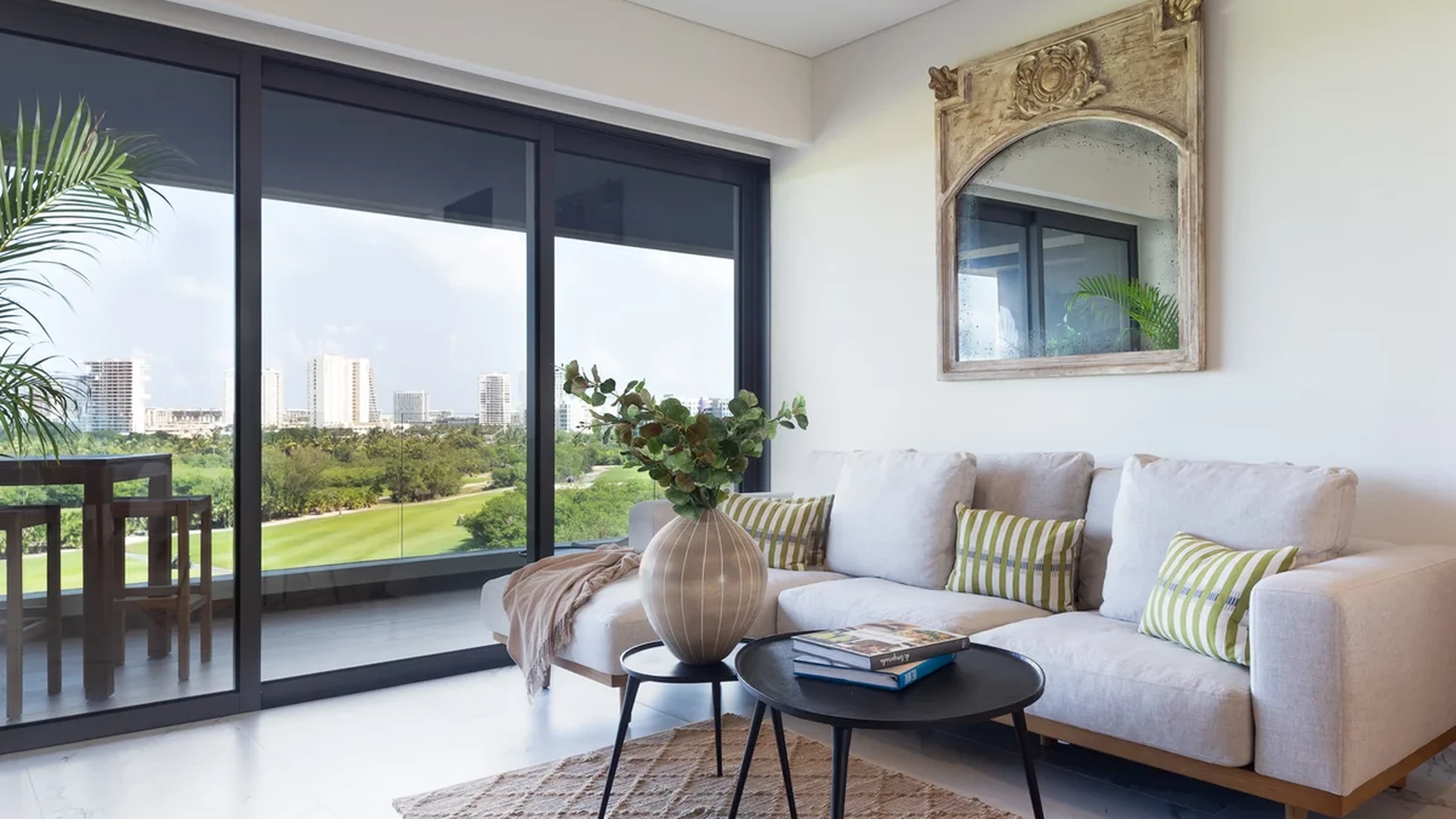 View of Living Room at Woha, showcasing Golf Course View, City View.