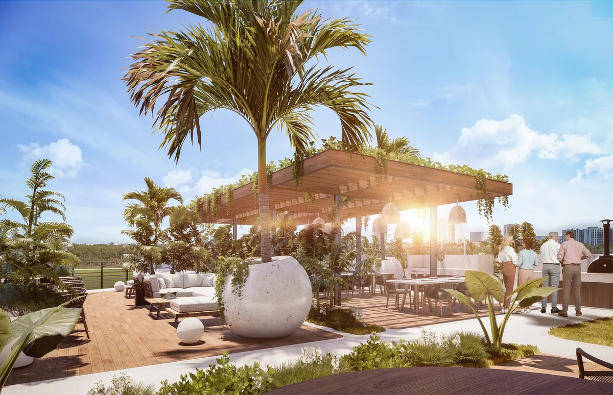 Image of Rooftop Terrace at Woha, featuring Rooftop Terrace, Outdoor Lounge.