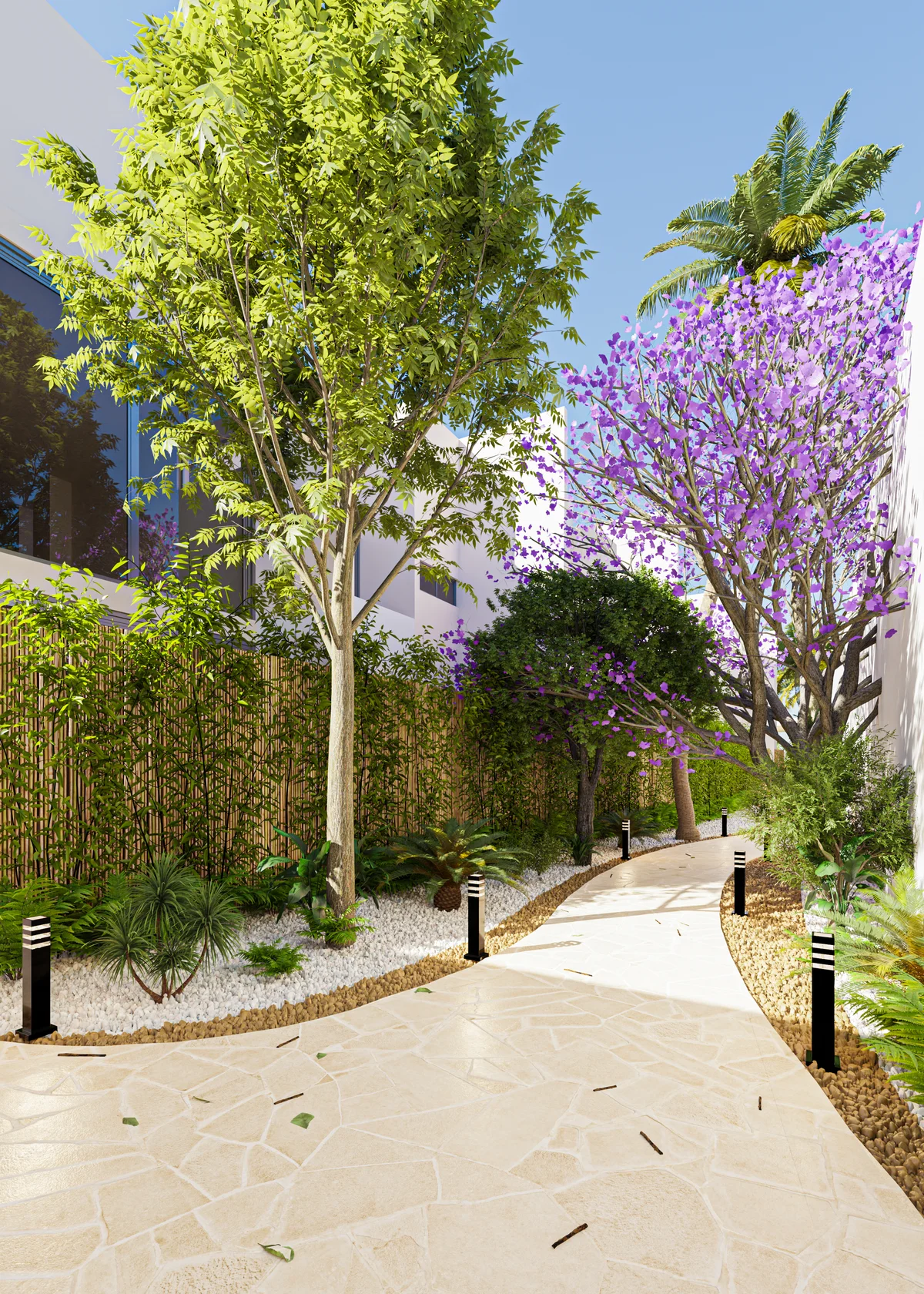 Image of Garden at Laurel, featuring Landscaped Garden, Stone Pathway.