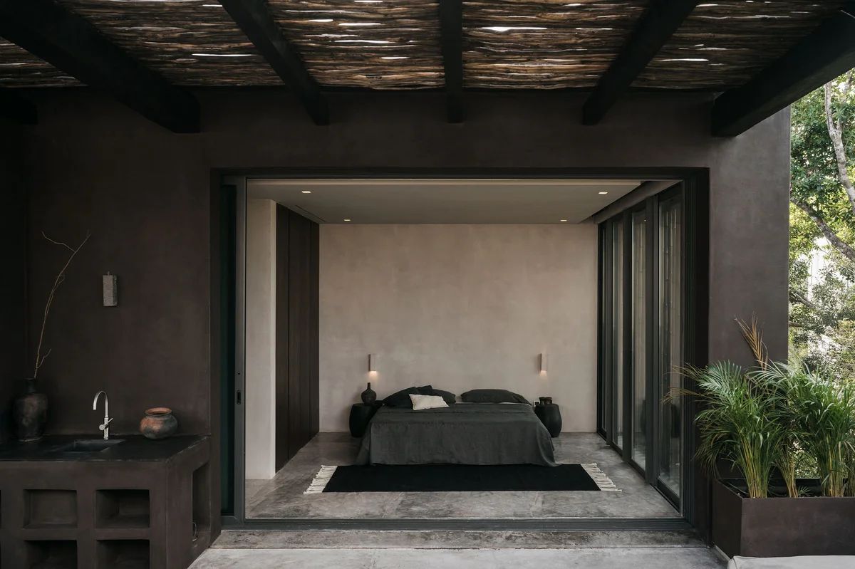 Image of Garden at La Reserva, featuring Indoor-Outdoor Living, Minimalist Bedroom.