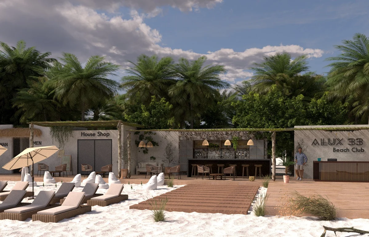 Image of Lounge at Alux 33, featuring Beach Club, Outdoor Lounge.