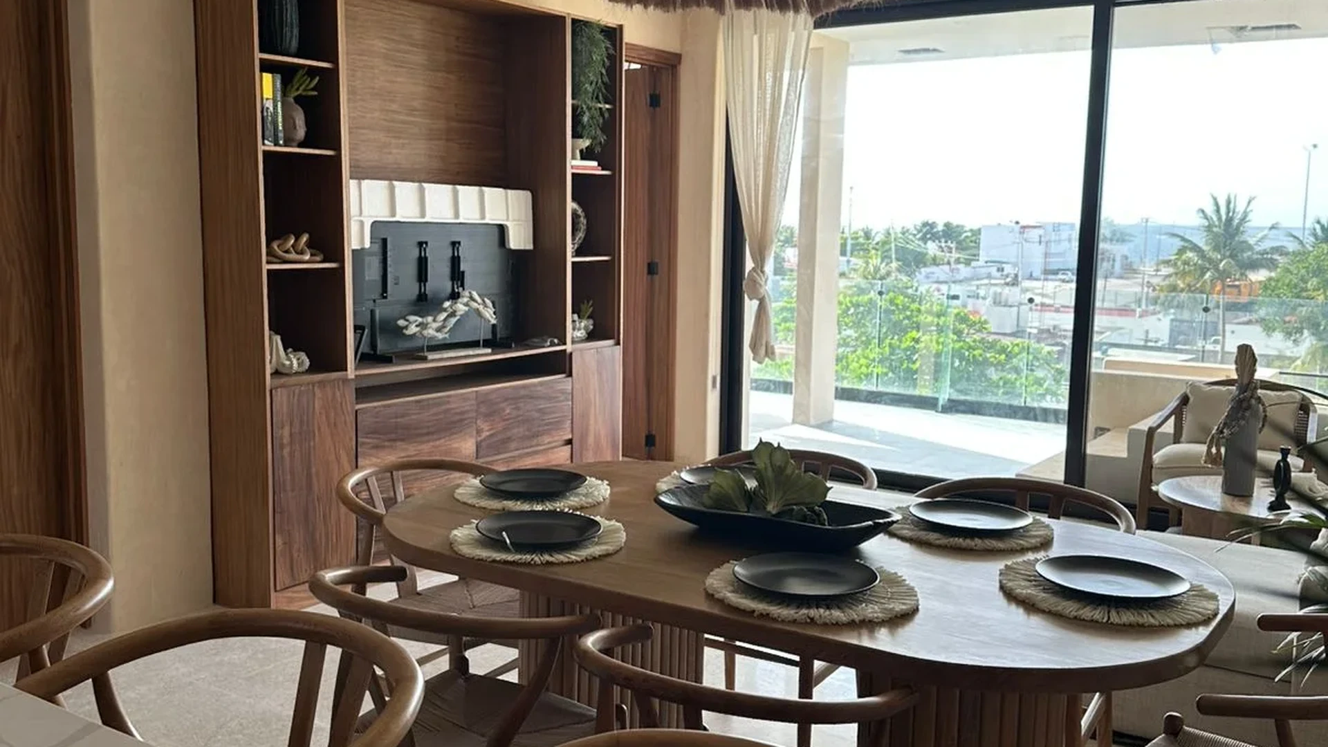 View of Dining Room at Alux 33, showcasing Open Concept Living, Natural Light.