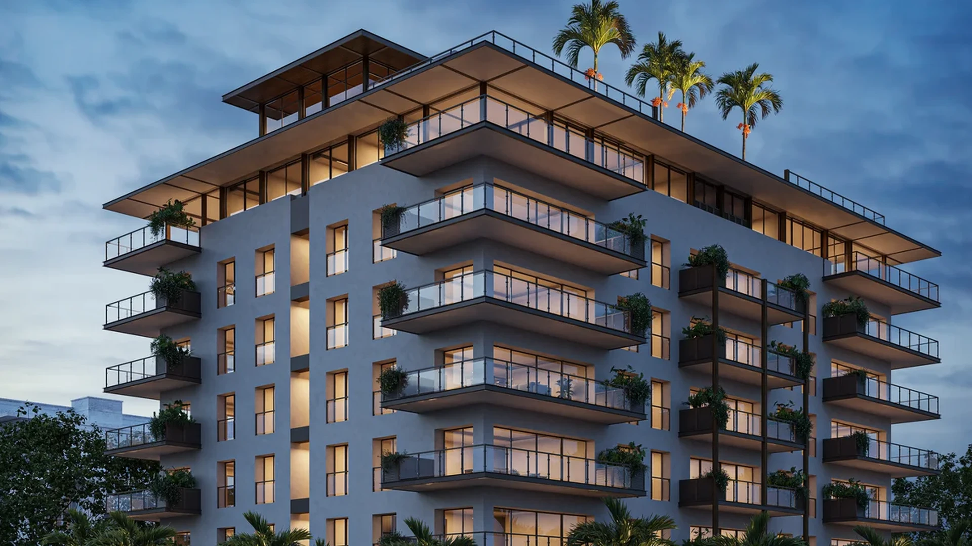 Image of Rooftop Terrace at Hodela, featuring Luxury Apartment Building, Modern Architecture.