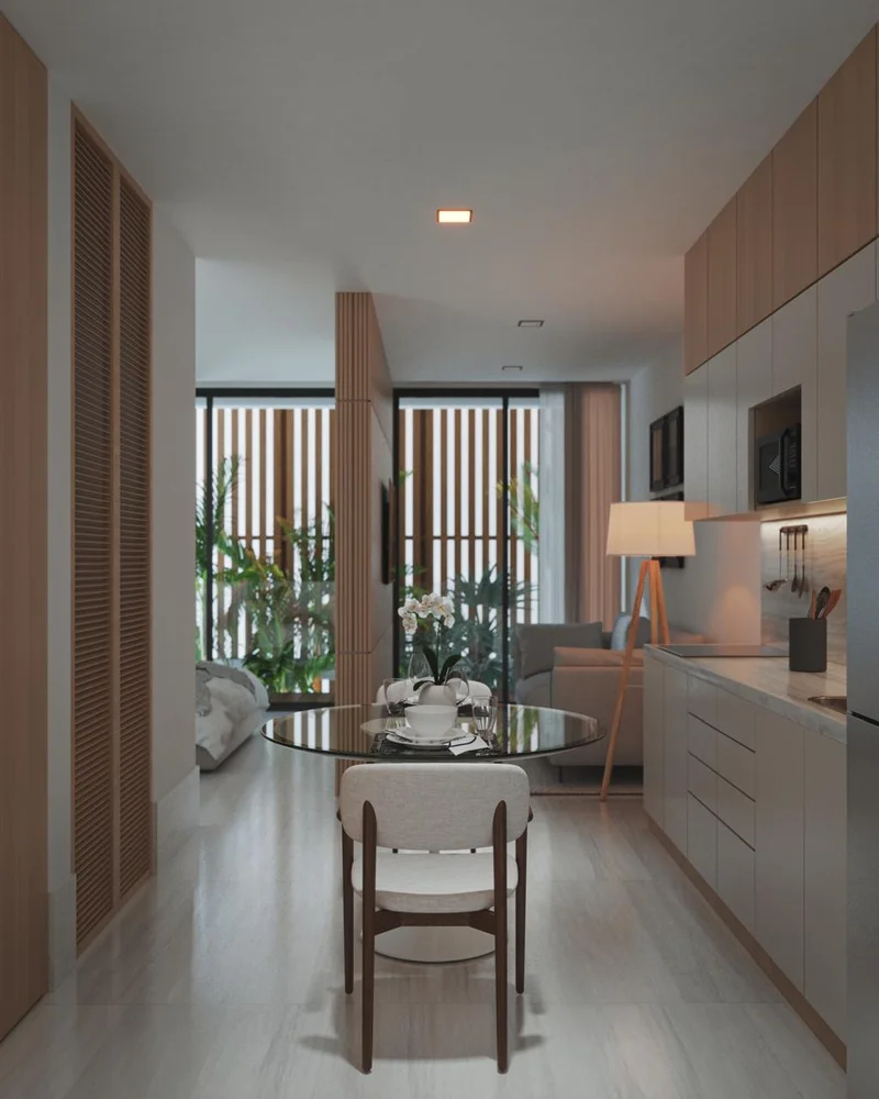 Image of Garden at Distrito Playa, featuring Modern Apartment, Open Concept Living.