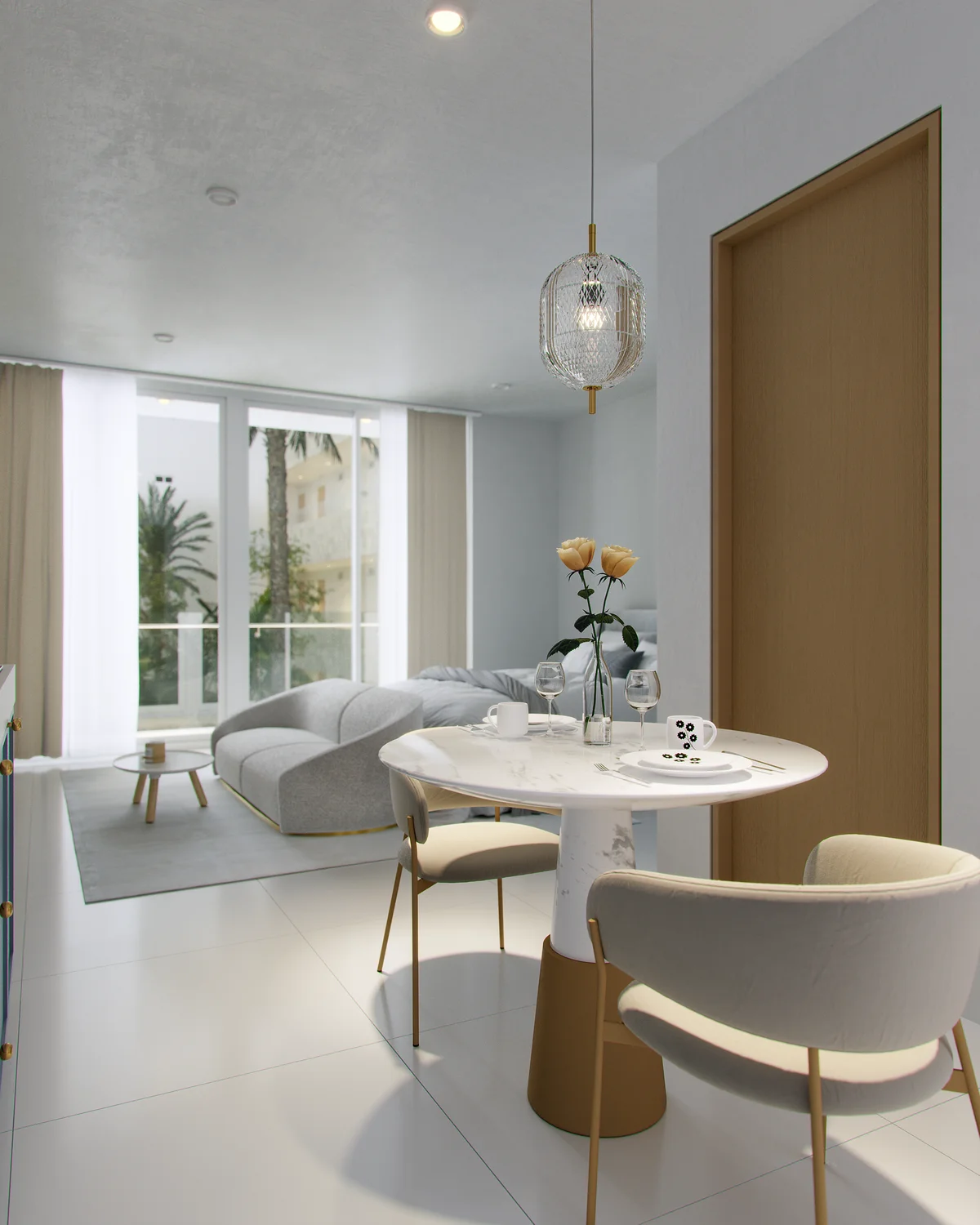 Image of Garden at Musa del Puerto, featuring Studio Apartment, Modern Interior Design.