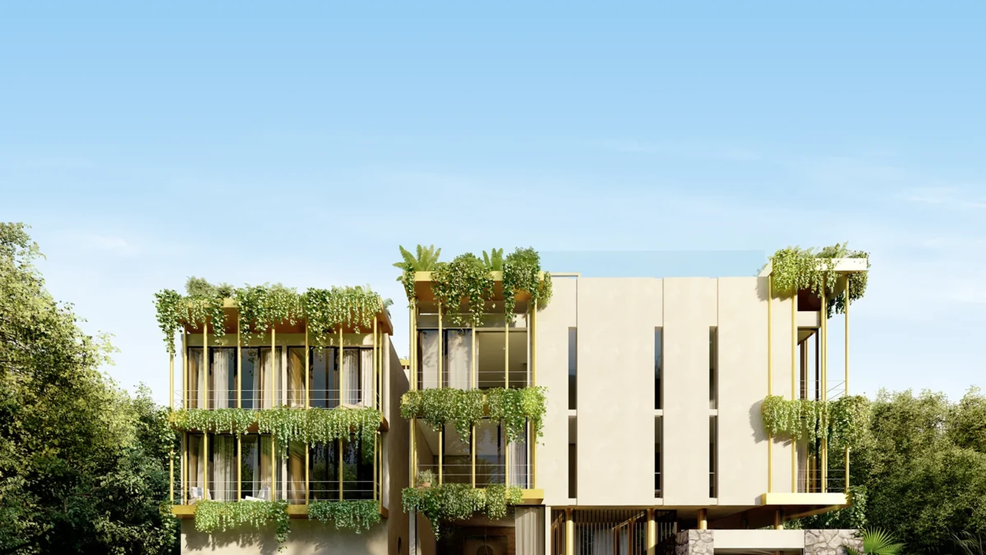 Image of Swimming Pool at Gold Garden, featuring Modern Architecture, Luxury Villa.