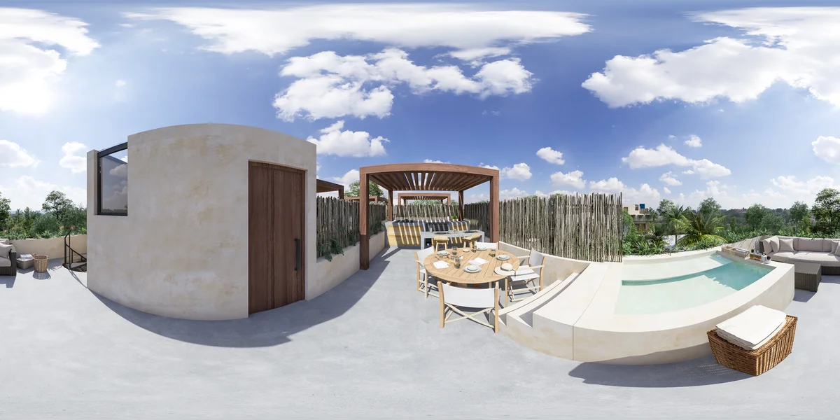 Image of Swimming Pool at Paam Cheel, featuring Rooftop Terrace, Private Pool.