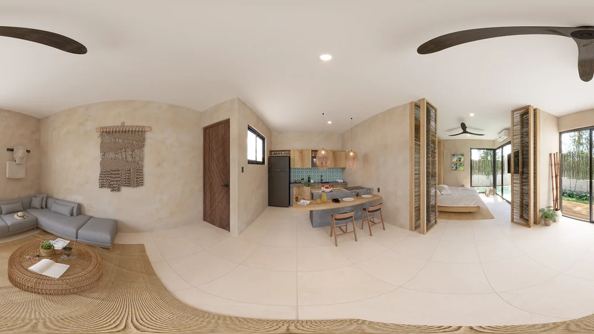 Image of Swimming Pool at Paam Cheel, featuring Open Concept Living, Studio Apartment.