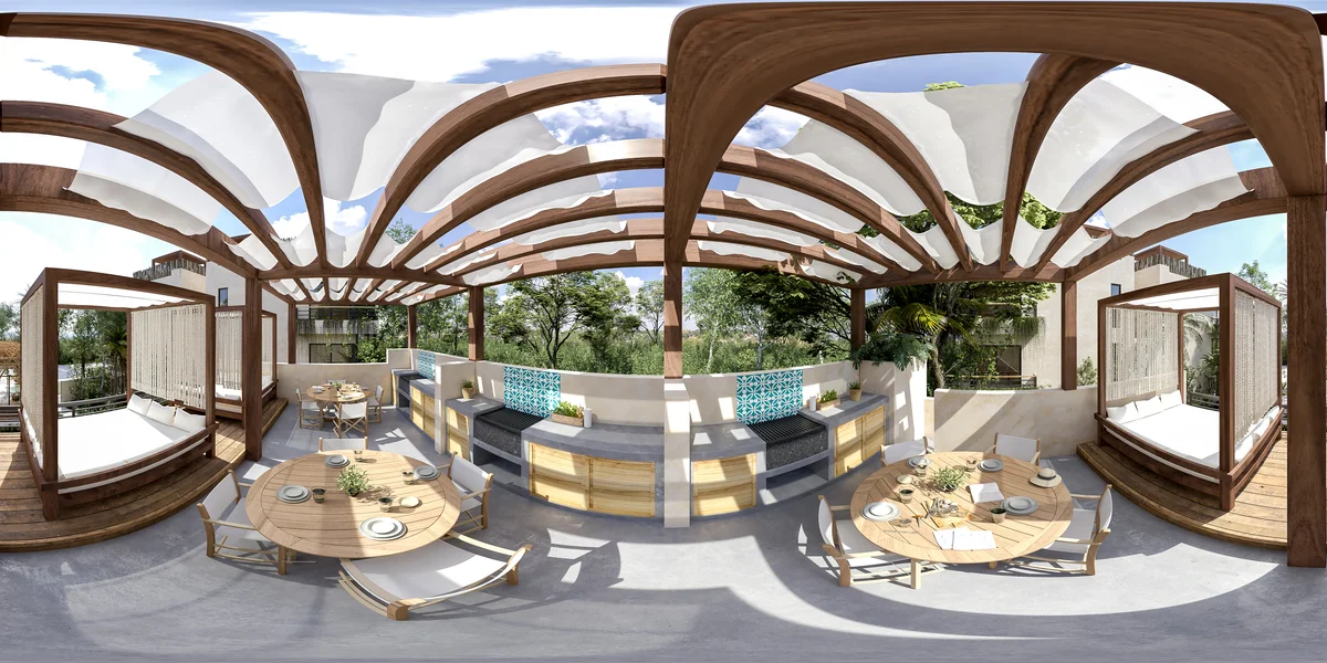 Image of Rooftop Terrace at Paam Cheel, featuring Rooftop Terrace, Outdoor Dining.