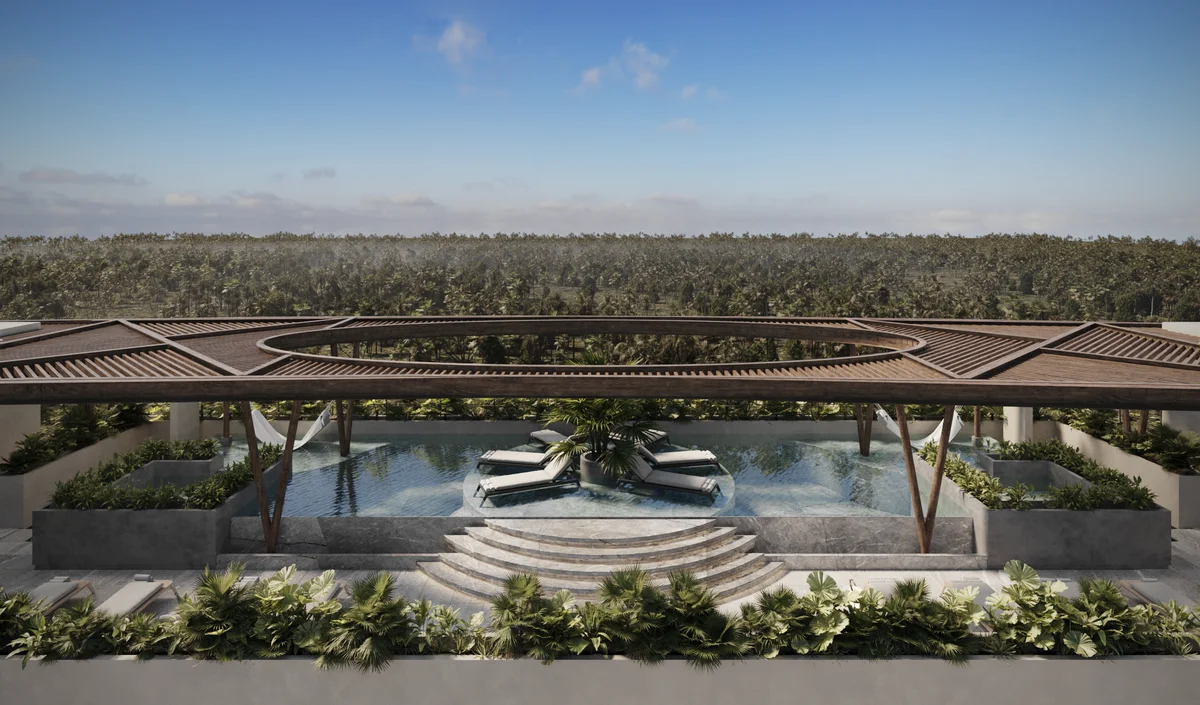 Image of Swimming Pool at Xatum, featuring Rooftop Pool, Luxury Amenity.