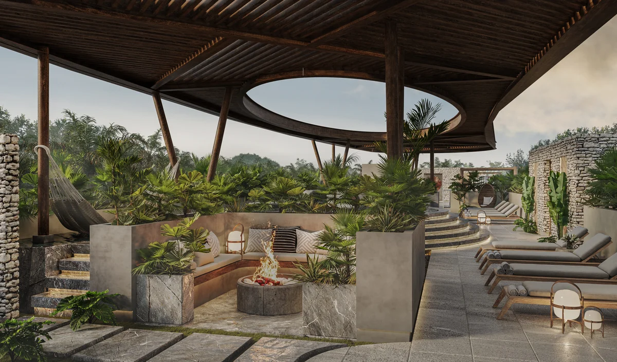 Image of Rooftop Terrace at Xatum, featuring Rooftop Terrace, Luxury Outdoor Lounge.
