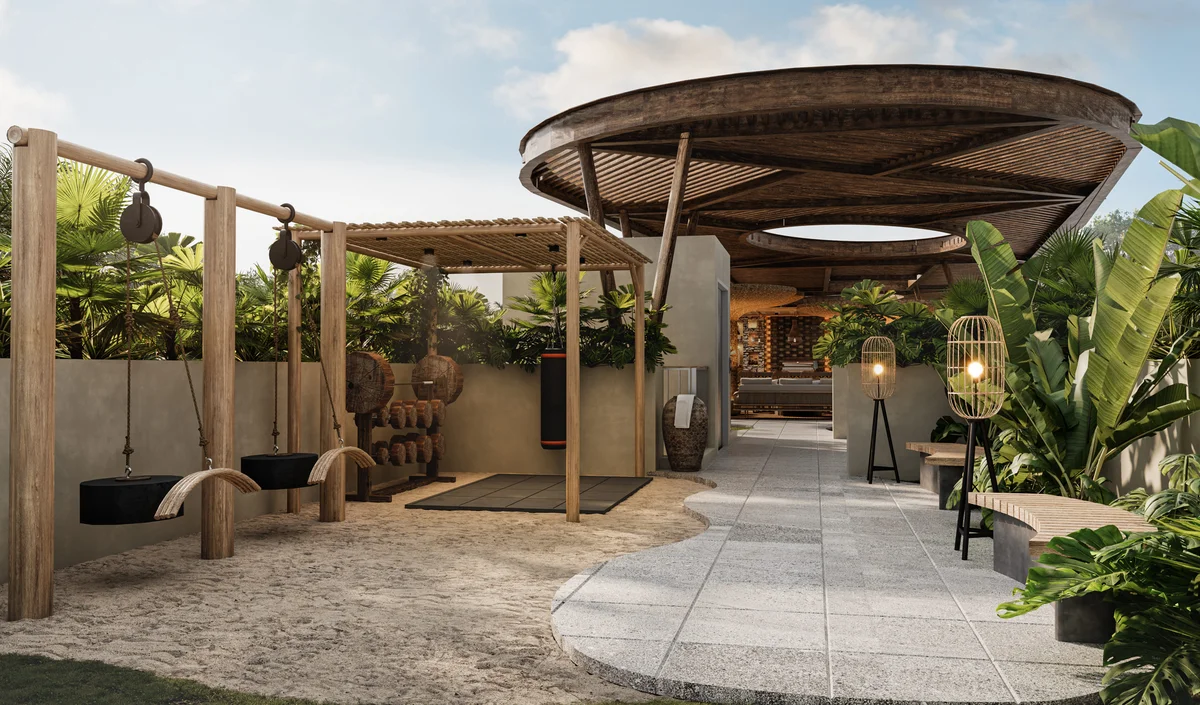 Image of Gym at Xatum, featuring Outdoor Gym, Jungle Gym.