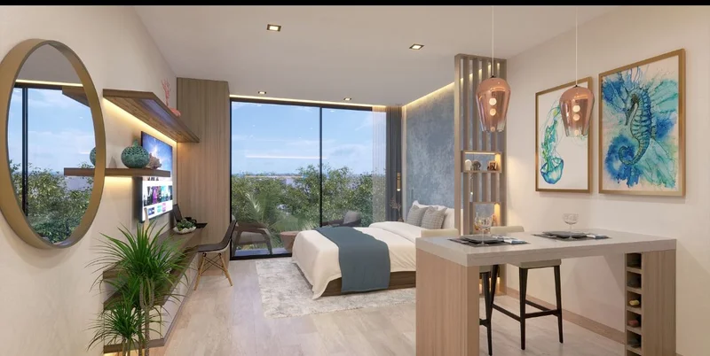 Image of Ocean View at Blu 38, featuring Studio Apartment, Modern Interior.
