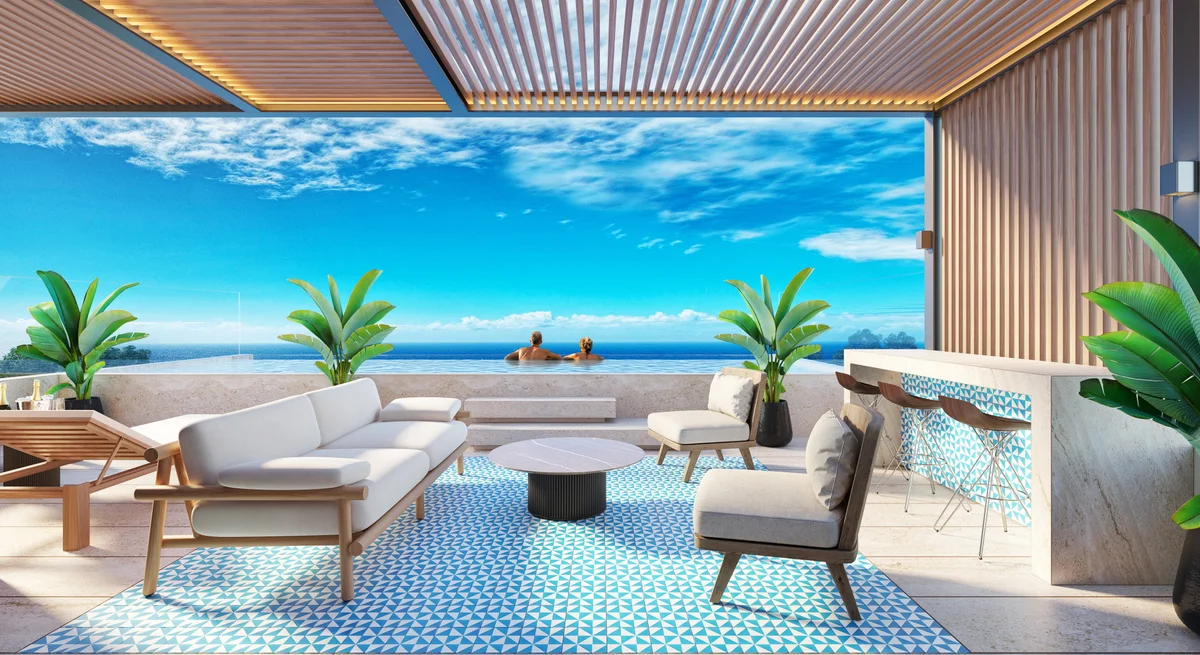 Image of Swimming Pool at Blu 38, featuring Rooftop Terrace, Infinity Pool.