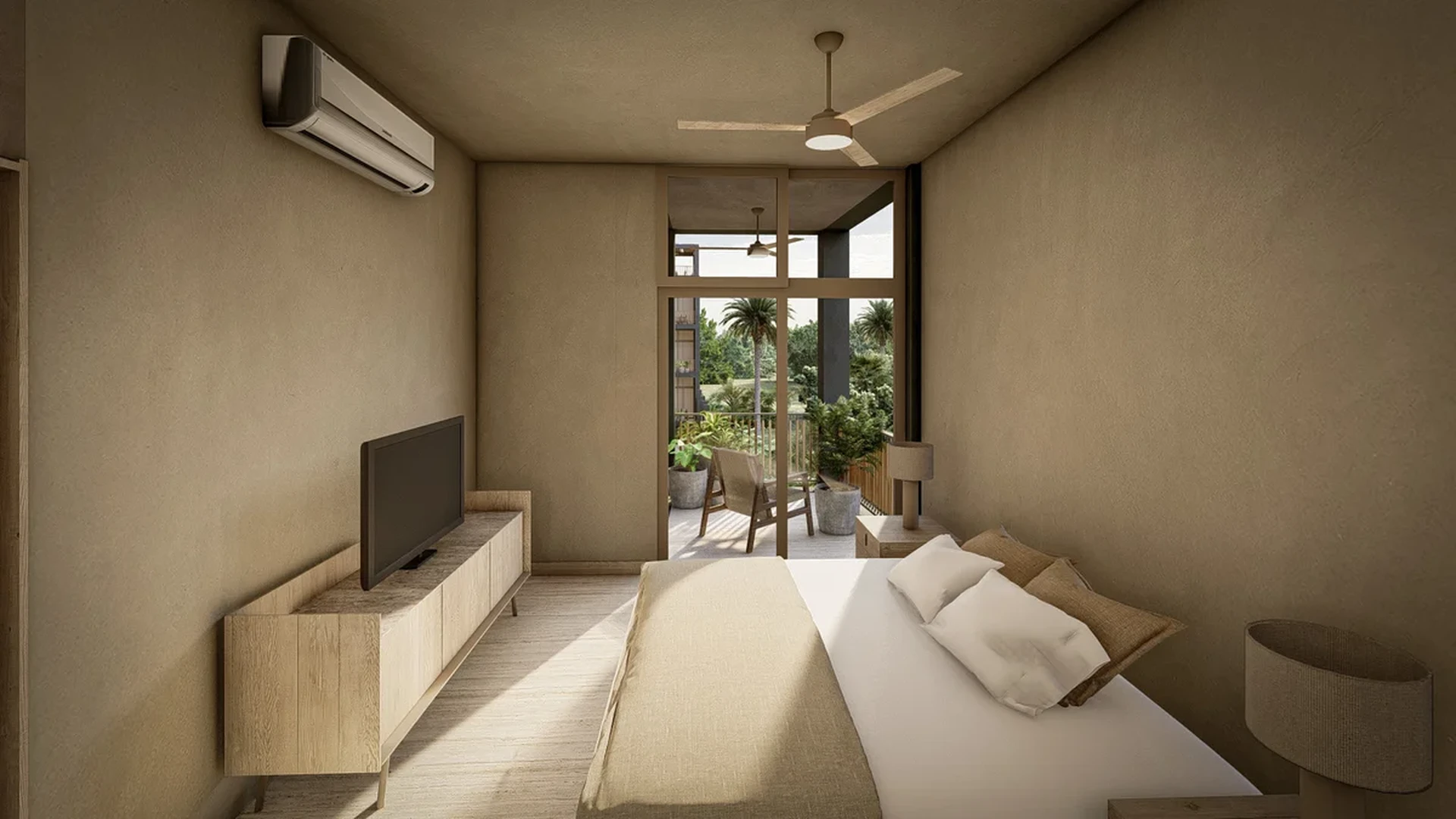Image of Garden at Ceiba, featuring Modern Bedroom, Minimalist Design.