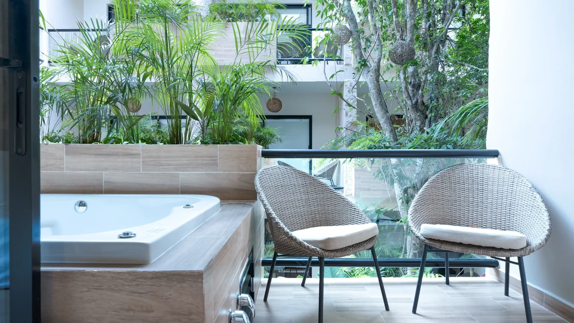 Image of Jacuzzi at Wamai, featuring Private Balcony, Jacuzzi Tub.