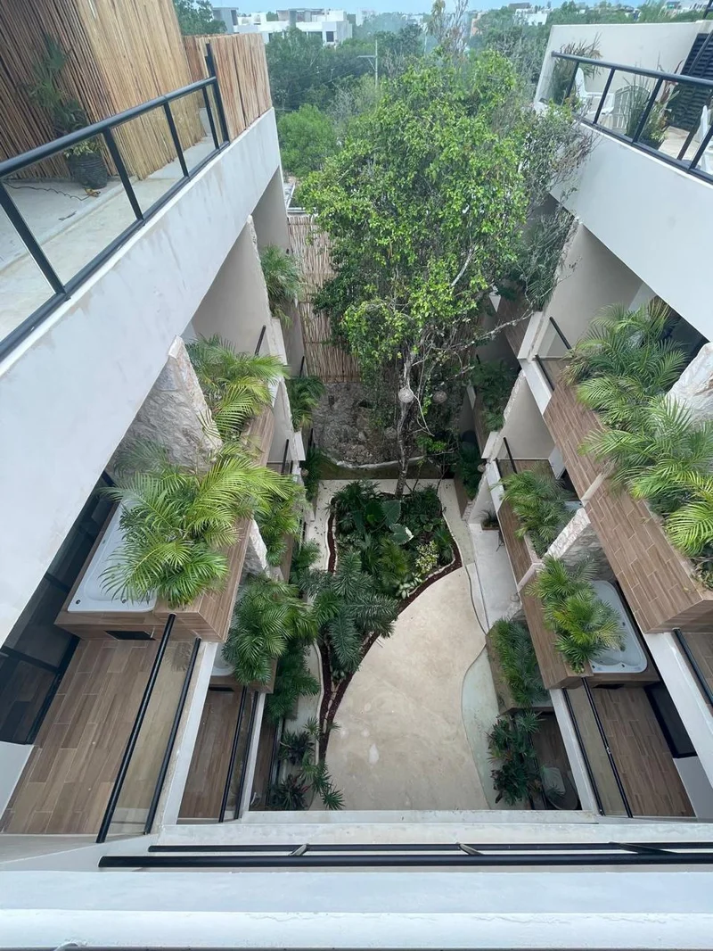 Image of Jacuzzi at Wamai, featuring Modern Architecture, Lush Courtyard.