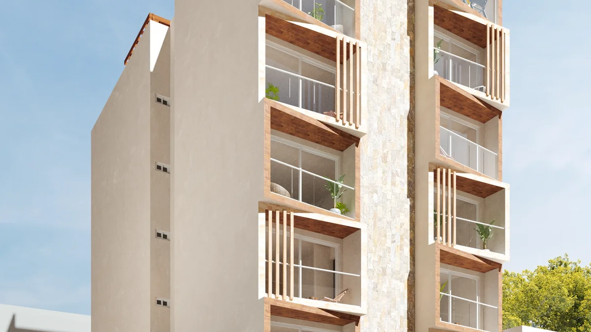 Image of Gym at Kalani 25, featuring Building Exterior, Modern Architecture.