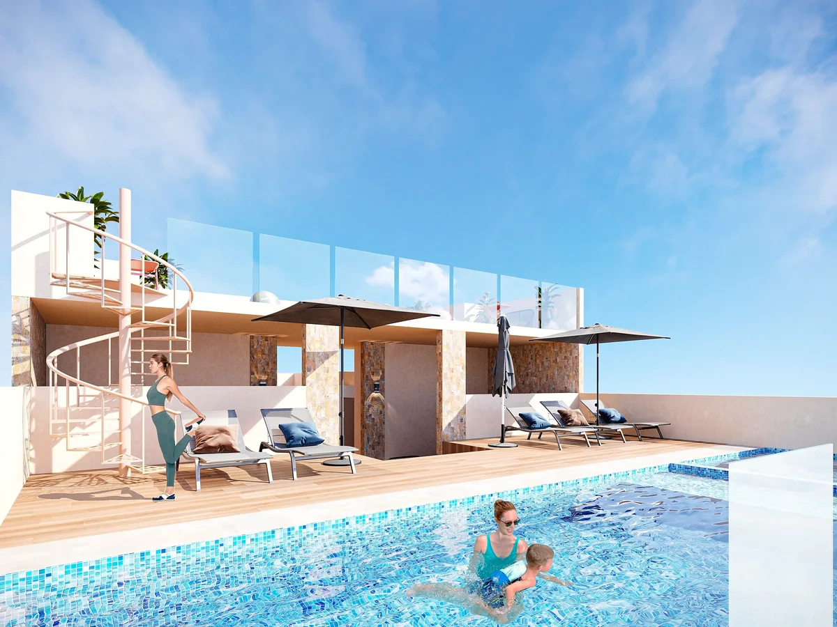 Image of Swimming Pool at Kalani 25, featuring Rooftop Pool, Private Terrace.