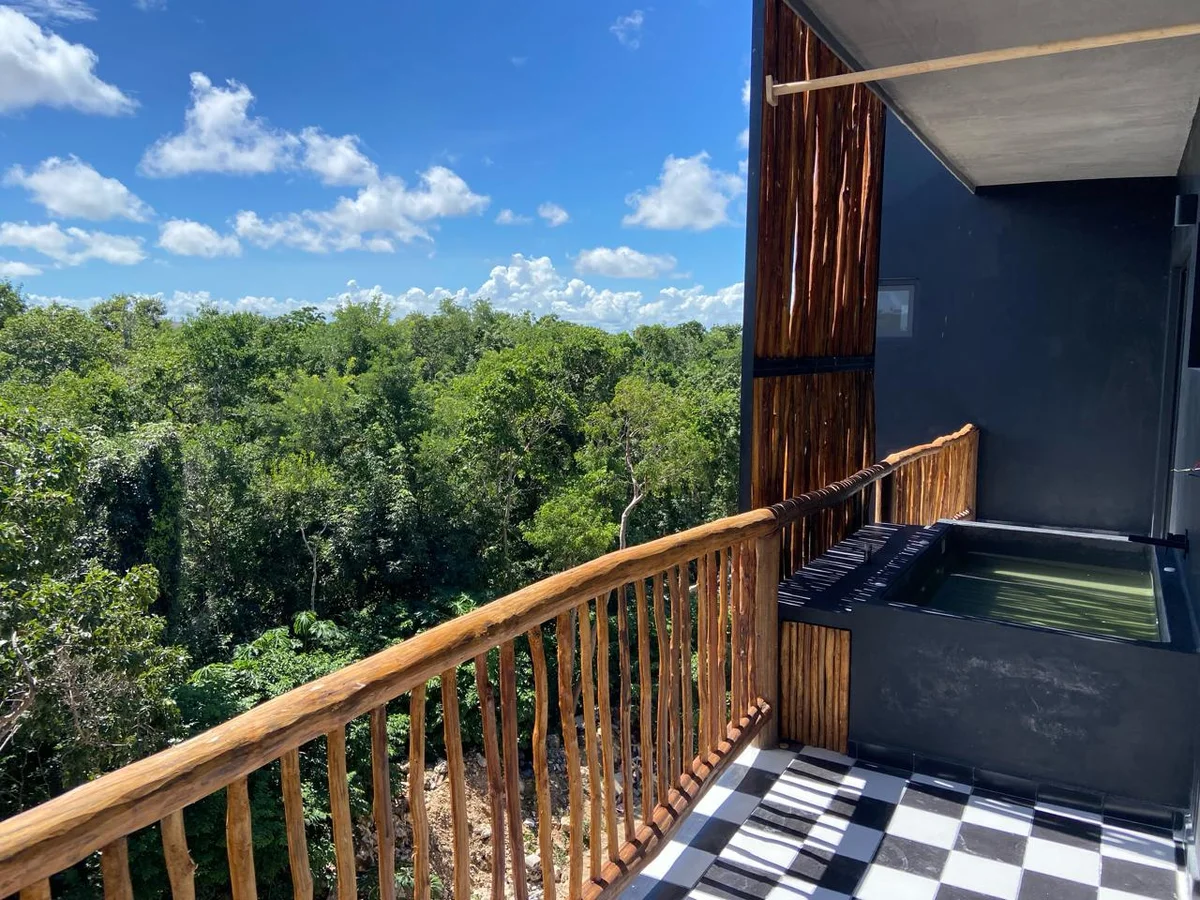 Image of Jacuzzi at Hoja Santa, featuring Private Balcony, Jungle View.
