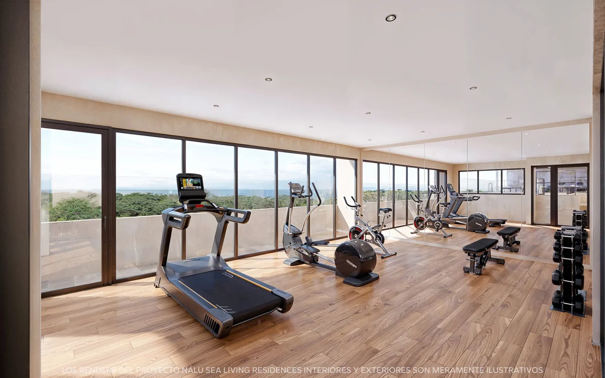 Image of Gym at Nalu Sea Living, featuring Fitness Center, Ocean View Gym.