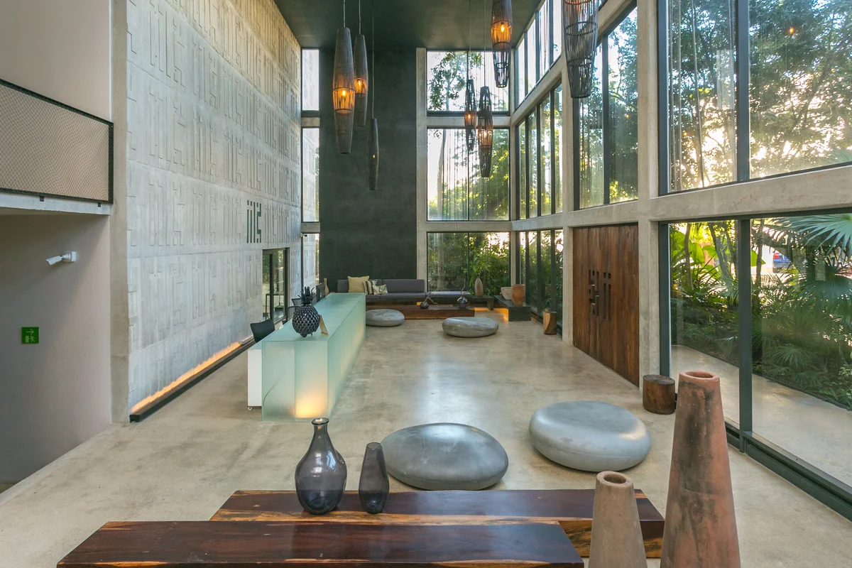 Image of Lobby at IIK, featuring Modern Lobby, High Ceilings.