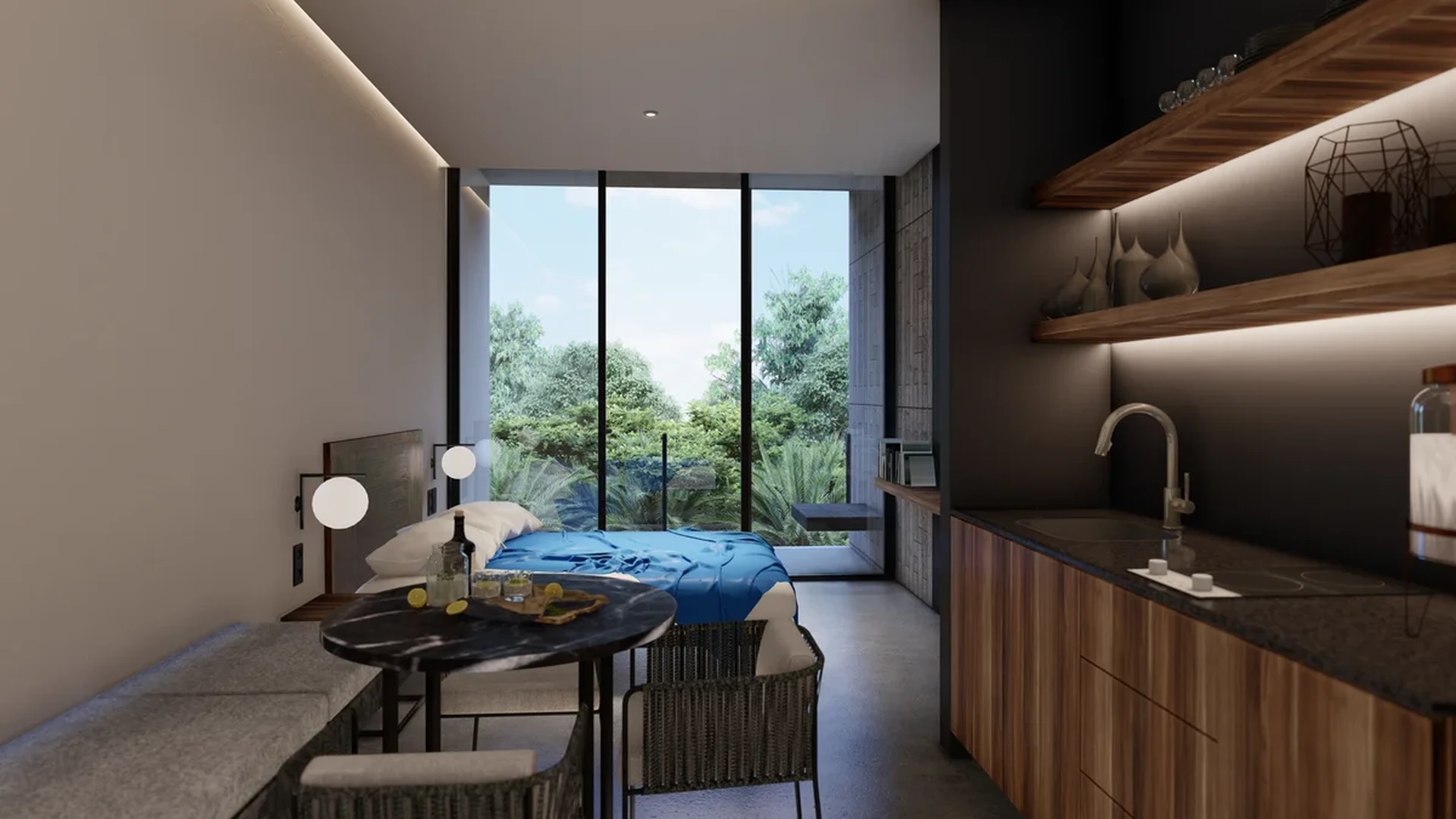 Image of Garden at IIK, featuring Studio Apartment, Modern Design.