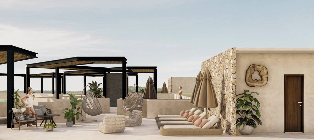 Image of Swimming Pool at Ixchel, featuring Rooftop Terrace, Pool Deck.