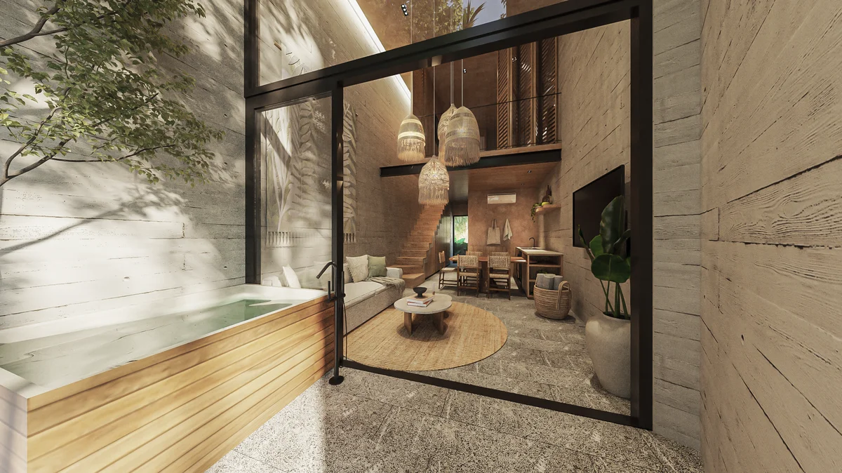 Image of Swimming Pool at Maha Art, featuring Loft Apartment, Private Plunge Pool.