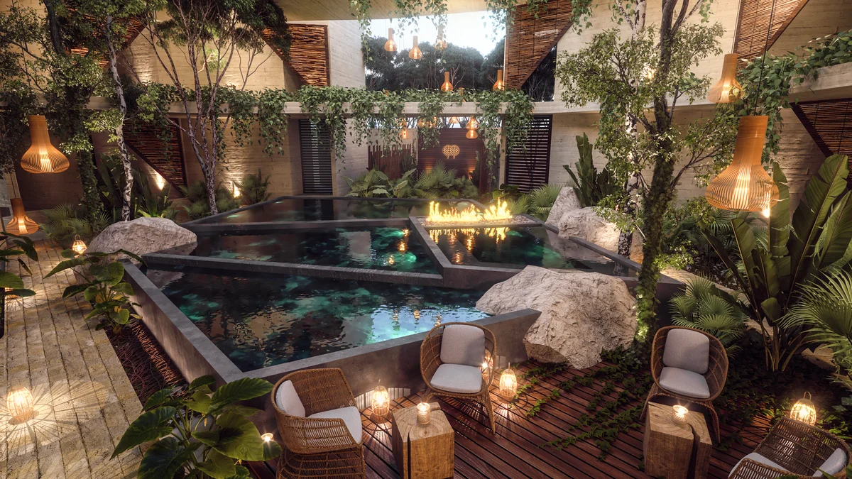 Image of Swimming Pool at Maha Art, featuring Luxury Courtyard, Resort Style Pool.