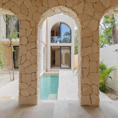 Image of Swimming Pool at Villas INMOVA, featuring Stone Architecture, Private Courtyard.