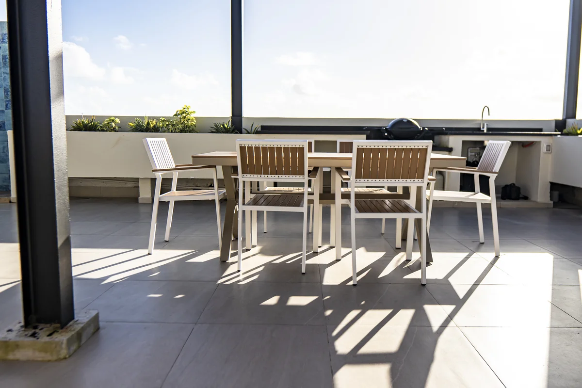 Image of Rooftop Terrace at Levitat 20, featuring Rooftop Terrace, Outdoor Dining.