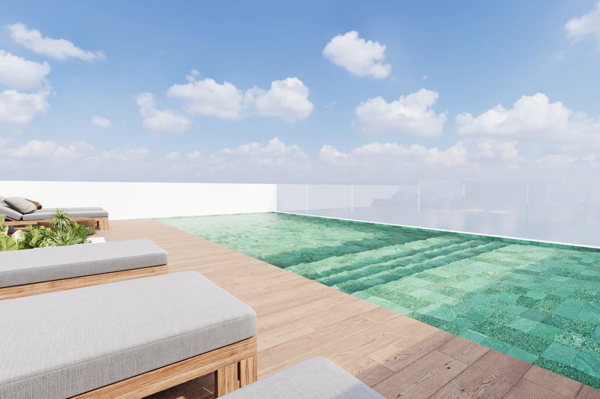 Image of Swimming Pool at Le 35 Residences, featuring Rooftop Pool, Sundeck.
