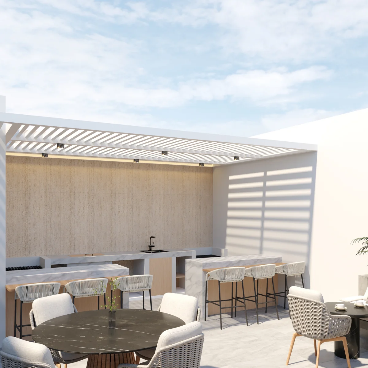 Image of Rooftop Terrace at Le 35 Residences, featuring Rooftop Terrace, Outdoor Kitchen.
