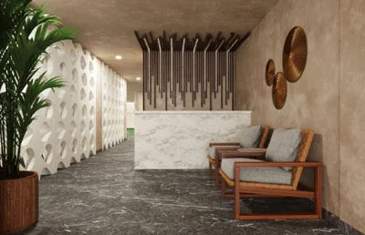 Image of Lobby at Nala, featuring Modern Lobby, Marble Reception Desk.