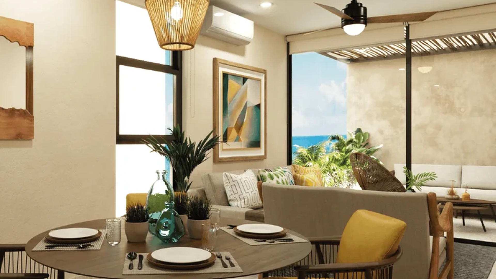 Image of Ocean View at Nala, featuring Open Concept Living, Dining Area.