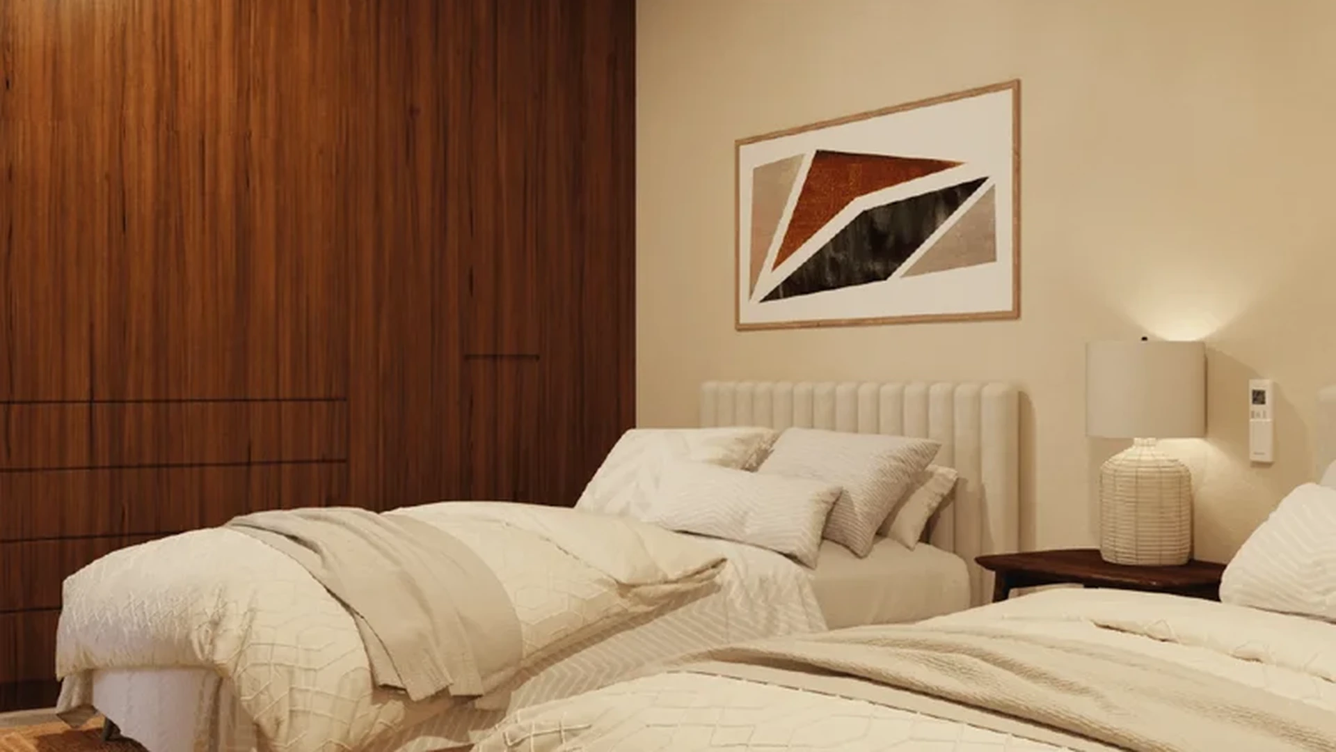 View of Bedroom at Nala, showcasing Guest Room, Modern Bedroom.