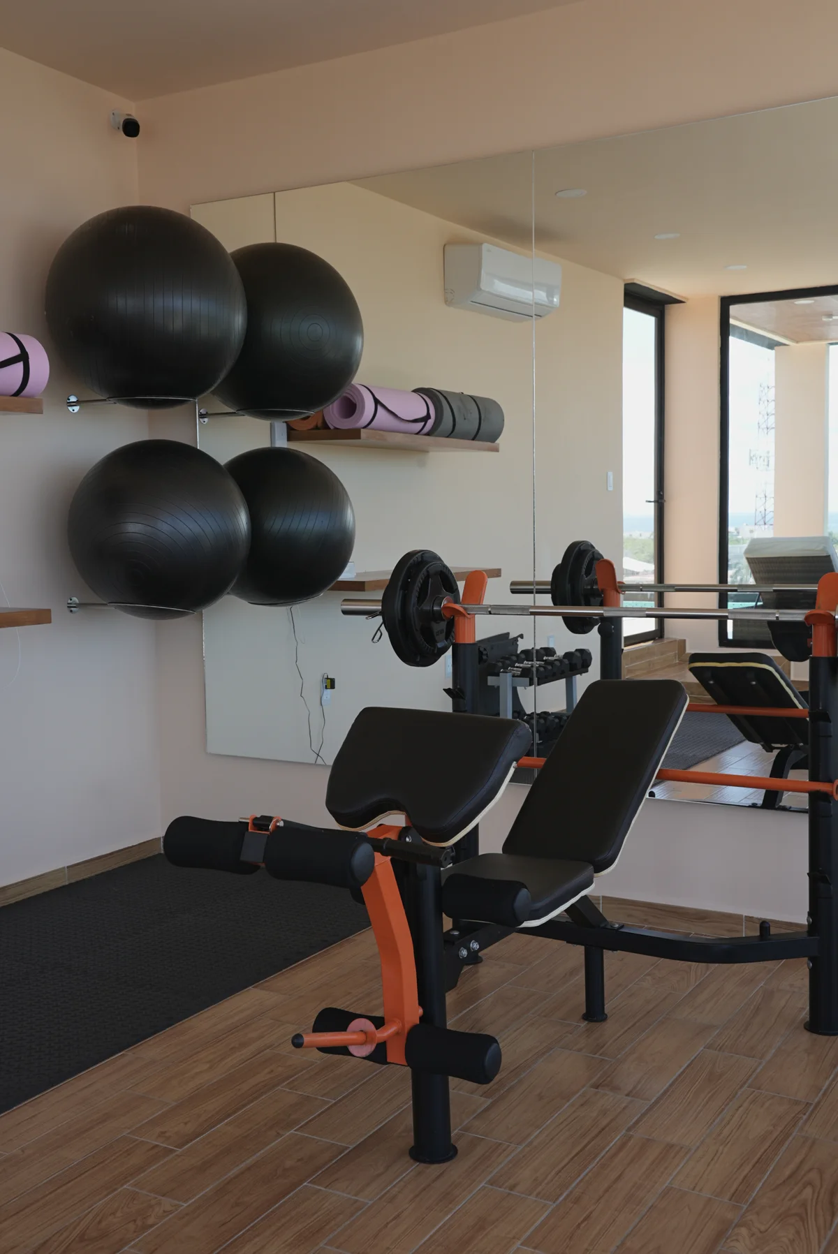 Image of Gym at Akasha, featuring Fitness Center, Building Gym.