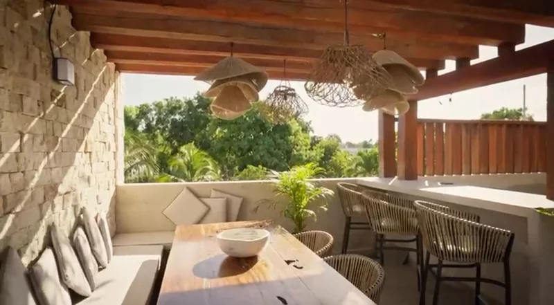 Image of Rooftop Terrace at Tamarindos, featuring Rooftop Terrace, Outdoor Dining.