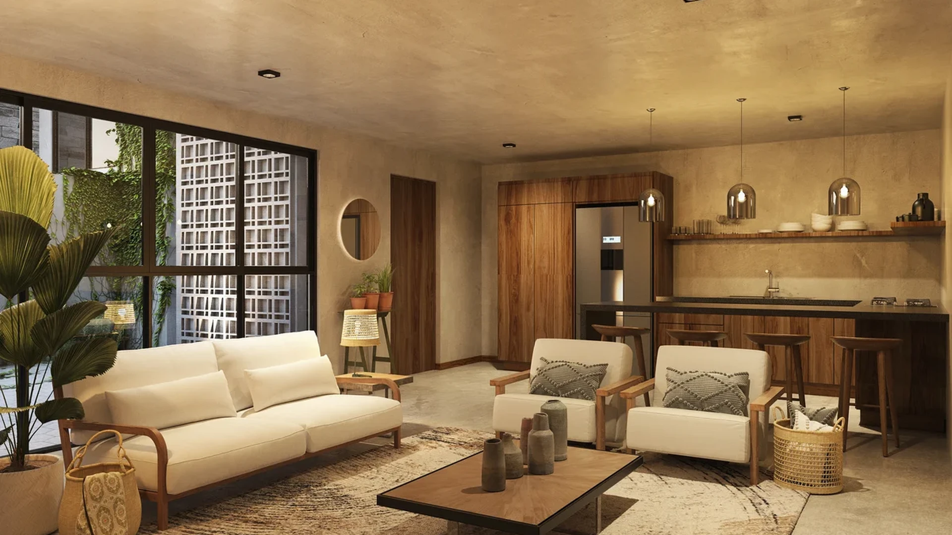 Image of Garden at Tamarindos, featuring Open Concept Living, Modern Kitchen.