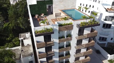 Image of Swimming Pool at Mya Black Diamond, featuring Rooftop Pool, Modern Architecture.