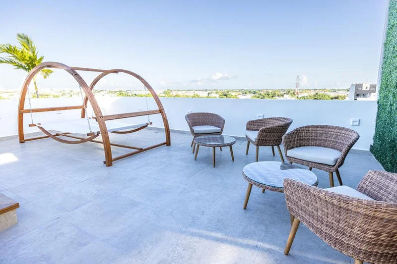 Image of Rooftop Terrace at Mya Black Diamond, featuring Rooftop Terrace, Outdoor Lounge.