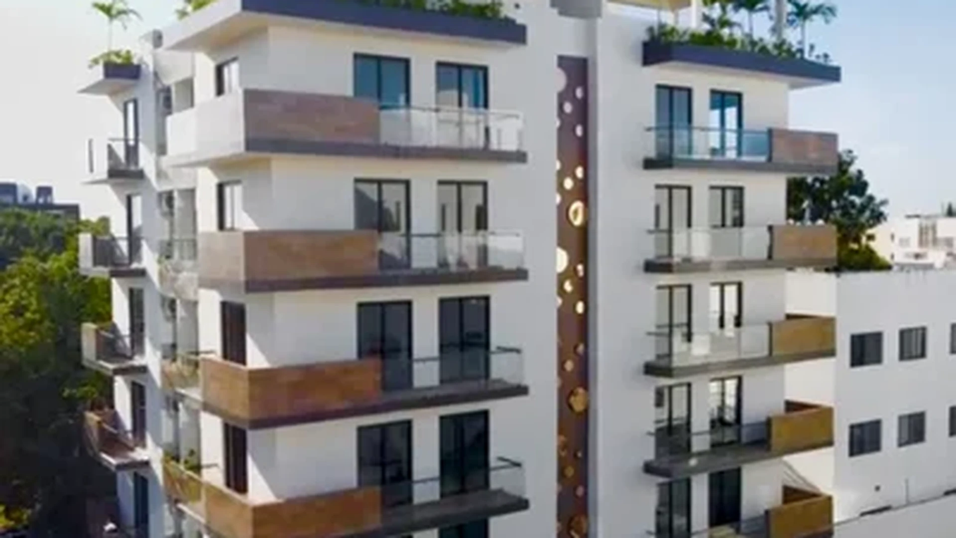 Image of Rooftop Terrace at Mya Black Diamond, featuring Modern Architecture, Apartment Building.