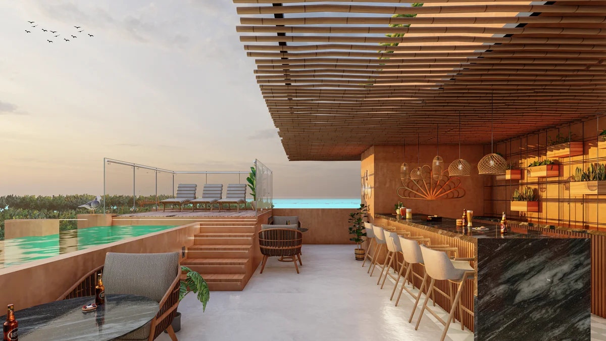 Image of Swimming Pool at Kabax, featuring Rooftop Terrace, Infinity Pool.