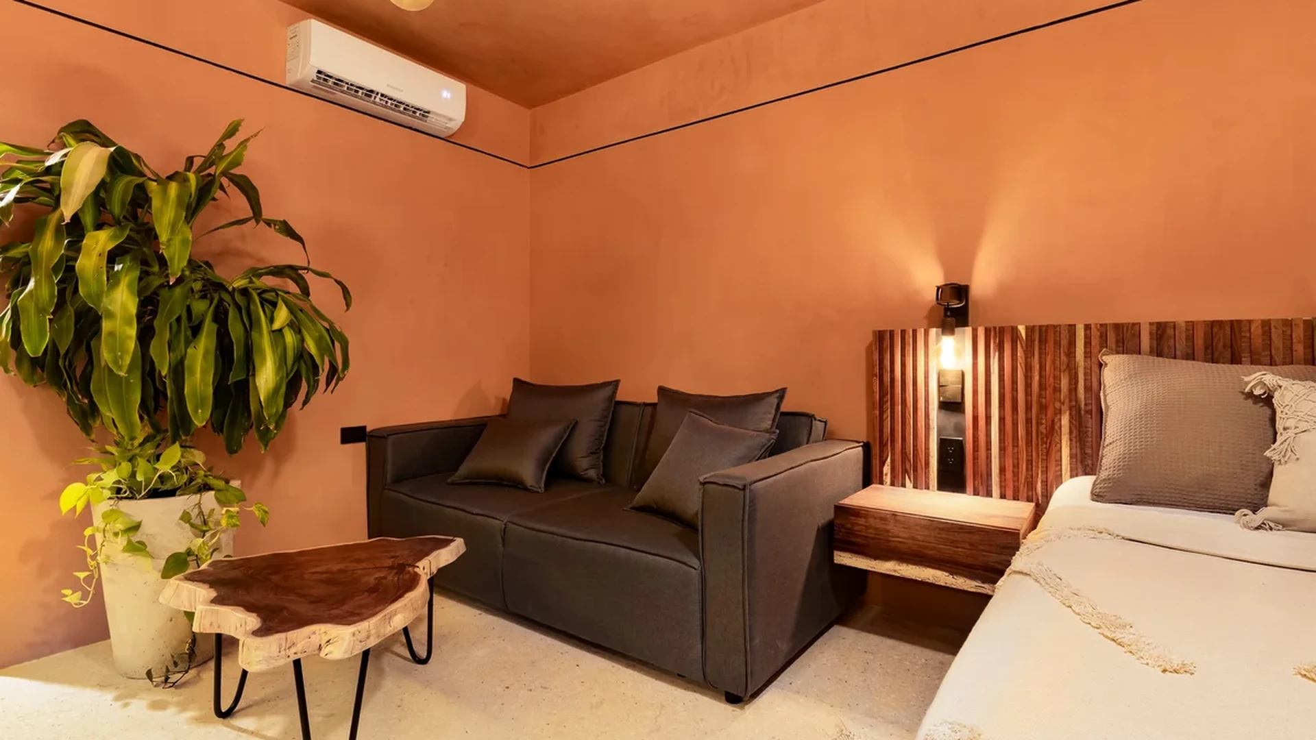 View of Bedroom at Kabax, showcasing Studio Apartment, Modern Design.