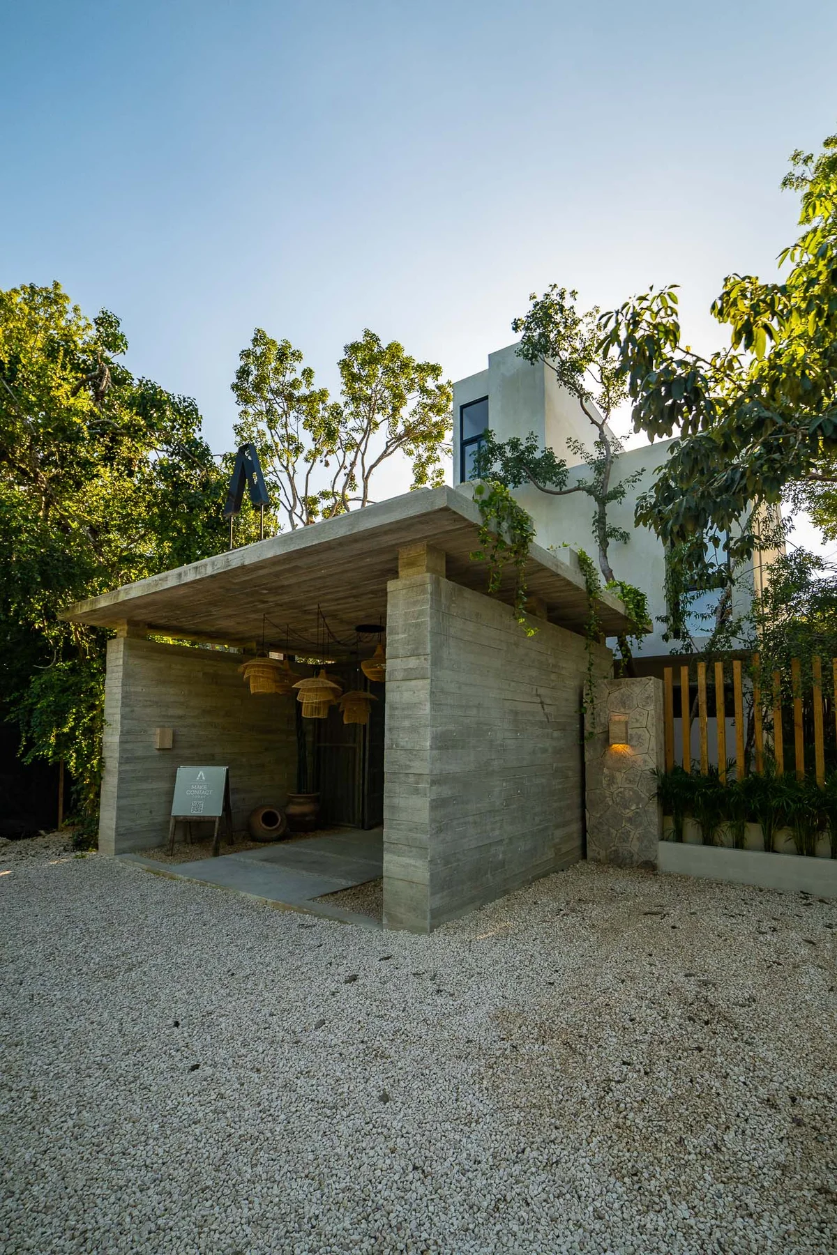 Image of Lobby at Attha Holistika, featuring Modern Architecture, Concrete Exterior.